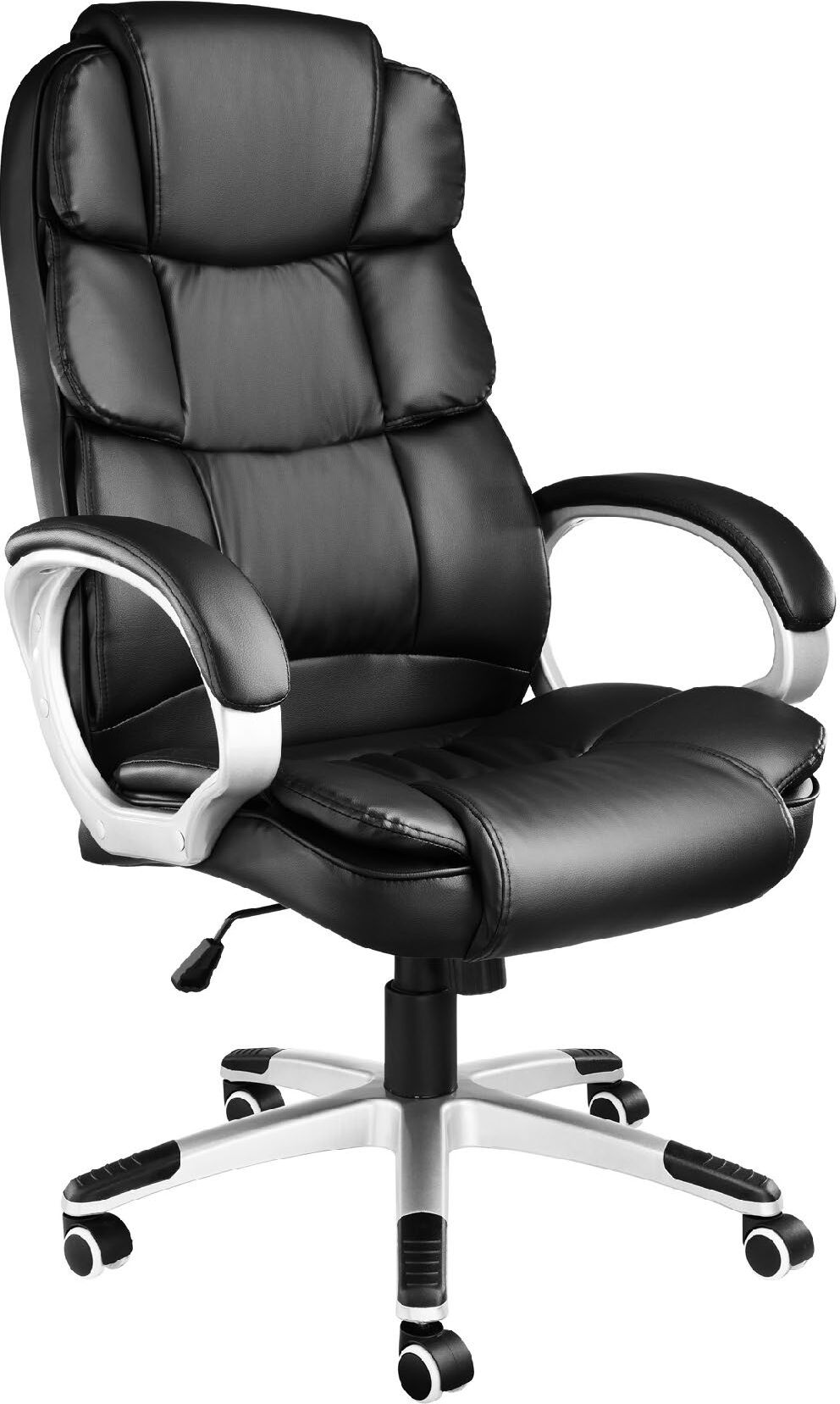 Tectake Silla de oficina jonas poliuretano negro