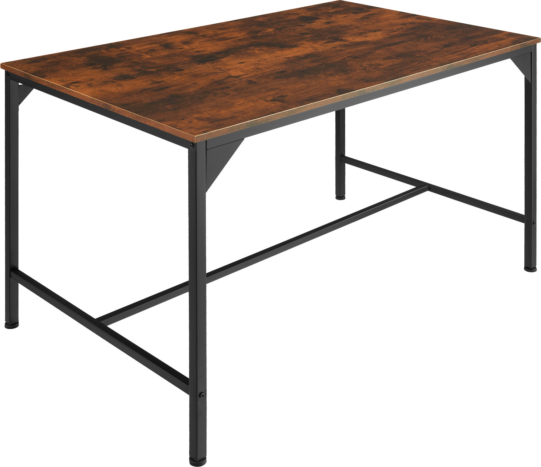 Tectake Mesa de comedor 120x75x75cm MDF madera industrial oscura