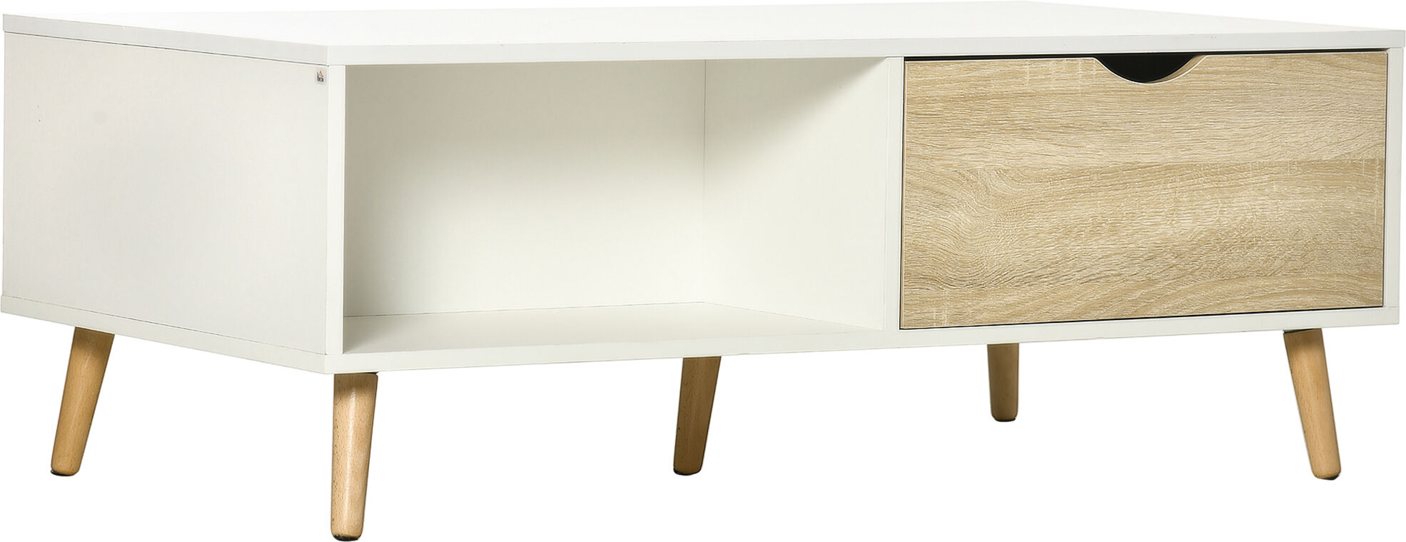 Homcom Mesa de centro color blanco 106 x 58 x 39.5 cm