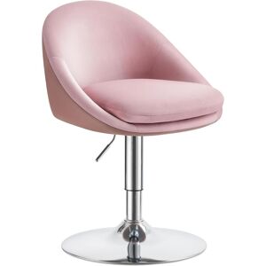 VASAGLE Silla de oficina giratoria de color rosa pastel y gris plata VASAGLE Silla de oficina giratoria de color rosa pastel y gris plata