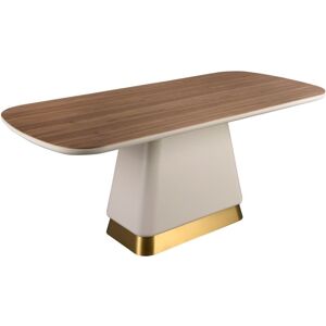 Angel Cerda Mesa comedor rectangular nogal y madera beige Angel Cerda Mesa comedor rectangular nogal y madera beige