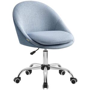 SONGMICS Silla de oficina giratoria con altura ajustable color azul SONGMICS Silla de oficina giratoria con altura ajustable color azul