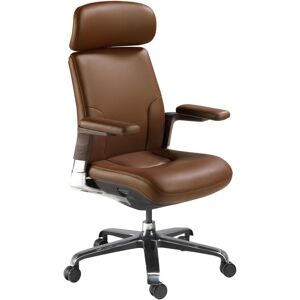 Angel Cerda Silla oficina giratoria polipiel marrón Angel Cerda Silla oficina giratoria polipiel marrón