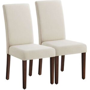 VASAGLE 2 Sillas de comedor con respaldo alto de color blanco VASAGLE 2 Sillas de comedor con respaldo alto de color blanco
