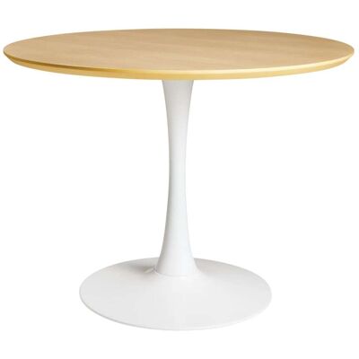 Maisons du Monde Mesa de comedor de metal blanco 100x76x100cm - Mesa de comedor Maisons du Monde Mesa de comedor de metal blanco 100x76x100cm - Mesa de comedor