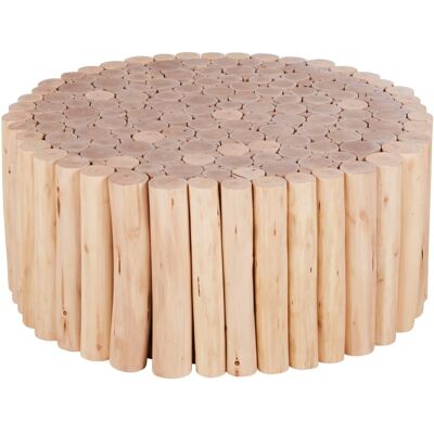 Maisons du Monde Mesa auxiliar de madera de eucalipto Maisons du Monde Mesa auxiliar de madera de eucalipto