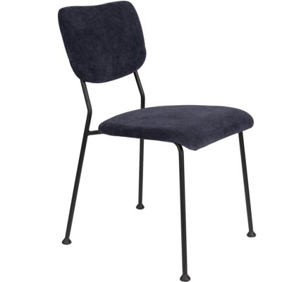 Zuiver Silla de comedor de terciopelo azul marino Zuiver Silla de comedor de terciopelo azul marino