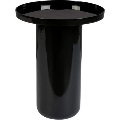 Zuiver Mesa auxiliar de aluminio esmaltado en negro brillante Zuiver Mesa auxiliar de aluminio esmaltado en negro brillante