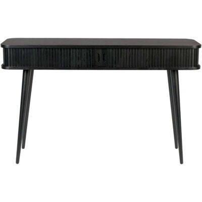 Zuiver Consola de madera negra vintage con puertas correderas Zuiver Consola de madera negra vintage con puertas correderas