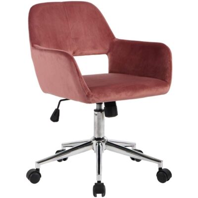 Calicosy Silla de oficina de terciopelo rosa - Silla ajustable Calicosy Silla de oficina de terciopelo rosa - Silla ajustable
