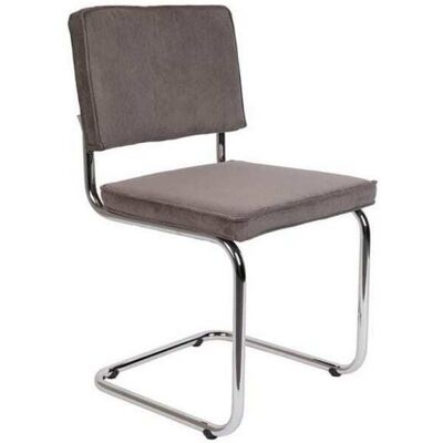 Zuiver Silla de comedor de terciopelo gris ridge Zuiver Silla de comedor de terciopelo gris ridge