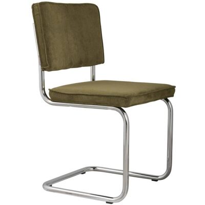 Zuiver Silla de comedor de terciopelo verde Zuiver Silla de comedor de terciopelo verde