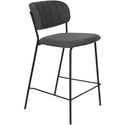 White label Silla de bar de tela gris oscuro White label Silla de bar de tela gris oscuro