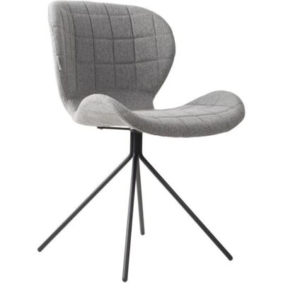Zuiver Silla de diseño tapizada en tejido gris Zuiver Silla de diseño tapizada en tejido gris