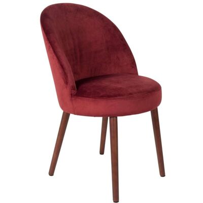 Dutchbone Barbara Juego de 2 Sillas de Terciopelo Rojo Dutchbone Barbara Juego de 2 Sillas de Terciopelo Rojo