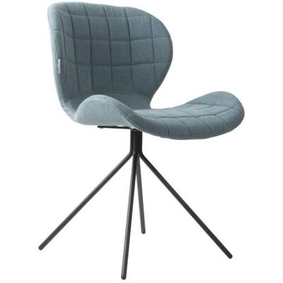 Zuiver Silla de diseño en tela azul Zuiver Silla de diseño en tela azul