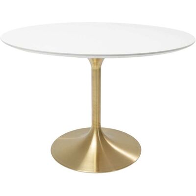 KARE DESIGN Invitación Mesa Blanco Latón - Mesa de comedor KARE DESIGN Invitación Mesa Blanco Latón - Mesa de comedor
