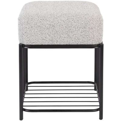White label Taburete de tela gris White label Taburete de tela gris