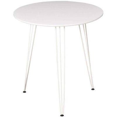 Homcom Mesa de comedor ø70x75 cm blanco Homcom Mesa de comedor ø70x75 cm blanco