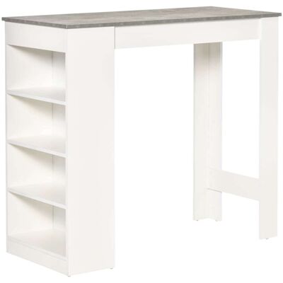 Homcom Mesa de bar 115x50x102.7 cm blanco y gris Homcom Mesa de bar 115x50x102.7 cm blanco y gris