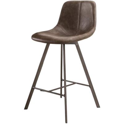 Mathi Design Taburete de bar en símil cuero topo Mathi Design Taburete de bar en símil cuero topo