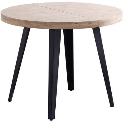 Mathi Design Mesa matika extensible en roble y acero nero d100 Mathi Design Mesa matika extensible en roble y acero nero d100