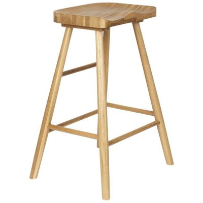 Vander Taburete de madera de roble - 65,5cm, Madera clara - Taburete de bar Vander Taburete de madera de roble - 65,5cm, Madera clara - Taburete de bar