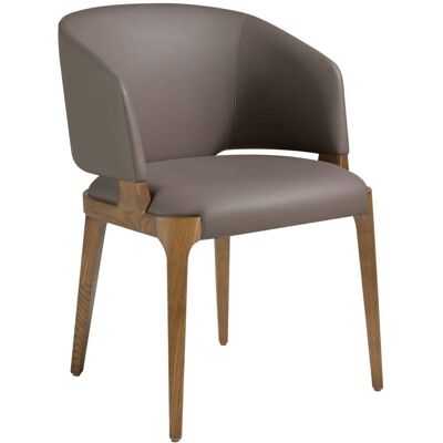 Angel Cerda Silla comedor polipiel y estructura fresno color nogal Angel Cerda Silla comedor polipiel y estructura fresno color nogal