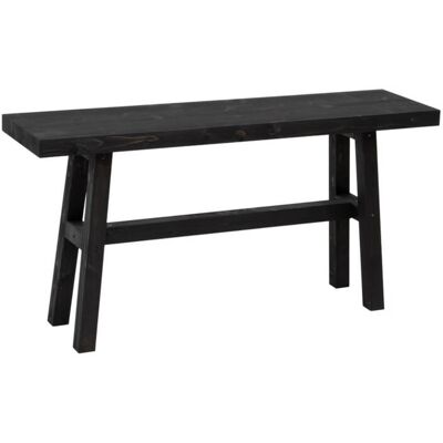 Decowood Banqueta de madera maciza negra - 100x50cm - Banqueta Decowood Banqueta de madera maciza negra - 100x50cm - Banqueta