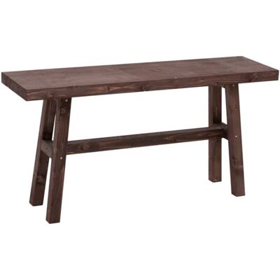 Decowood Banqueta de madera maciza en tono nogal de 100x50cm Decowood Banqueta de madera maciza en tono nogal de 100x50cm