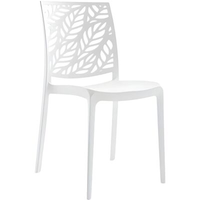 Silla apilable de resina y fibra de vidrio blanca - Silla Silla apilable de resina y fibra de vidrio blanca - Silla