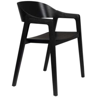 Dutchbone Silla de comedor de madera negra Dutchbone Silla de comedor de madera negra