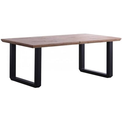 Mathi Design Mesa de comedor extensible de roble y acero Mathi Design Mesa de comedor extensible de roble y acero