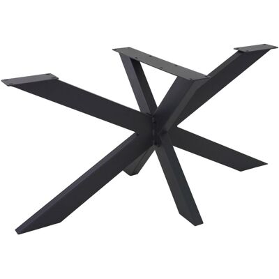ML-Design Pata de mesa industrial 78x71x120 cm acero negro diseño cruzado en X ML-Design Pata de mesa industrial 78x71x120 cm acero negro diseño cruzado en X