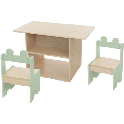 ECD Germany Conjunto de mesa y 2 sillas infantiles de madera ECD Germany Conjunto de mesa y 2 sillas infantiles de madera