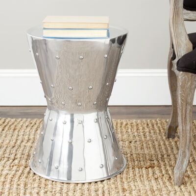 Safavieh Taburete en aluminio pulido, plata Safavieh Taburete en aluminio pulido, plata