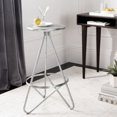 Olar - Argent & Feuille - Plateado - Metal - Taburete de bar Olar - Argent & Feuille - Plateado - Metal - Taburete de bar