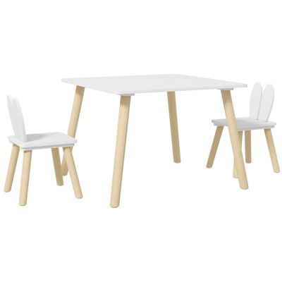 AIYAPLAY Mesa para niños 60x60x44 cm blanco AIYAPLAY Mesa para niños 60x60x44 cm blanco