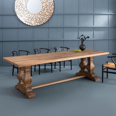 Signature Mesa rectangular de pino macizo envejecido - l280 cm Signature Mesa rectangular de pino macizo envejecido - l280 cm