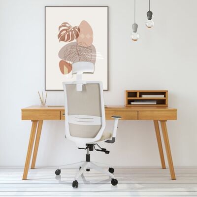 hjh OFFICE Silla de oficina profesional tela / tejido de malla beige hjh OFFICE Silla de oficina profesional tela / tejido de malla beige