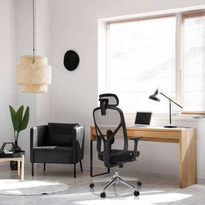 hjh OFFICE Silla de oficina profesional tela / tejido de malla negro hjh OFFICE Silla de oficina profesional tela / tejido de malla negro