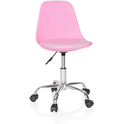 hjh OFFICE Silla giratoria para niños piel sintética rosa hjh OFFICE Silla giratoria para niños piel sintética rosa