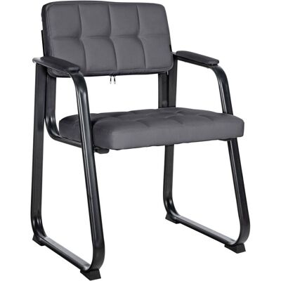 CLP Silla con patas de metal y asiento en Simil cuero Gris CLP Silla con patas de metal y asiento en Simil cuero Gris