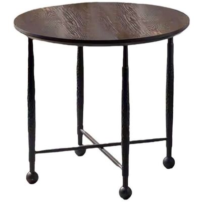 Mathi Design Mesa redonda s de madera negra d50 Mathi Design Mesa redonda s de madera negra d50