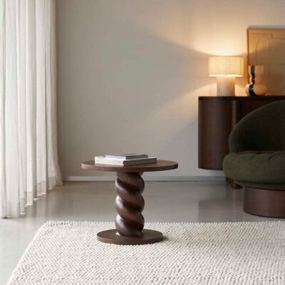 Tikamoon Mesa auxiliar de madera de mindi marrón Tikamoon Mesa auxiliar de madera de mindi marrón