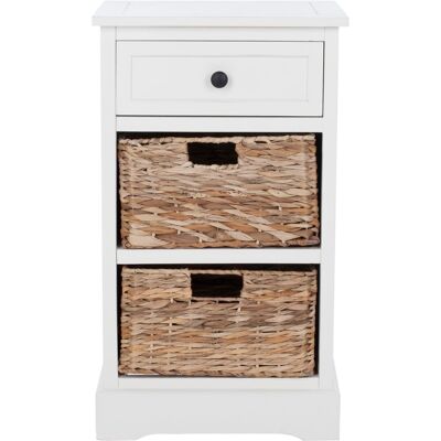 Safavieh Mesa auxiliar en madera de pino, blanco Safavieh Mesa auxiliar en madera de pino, blanco