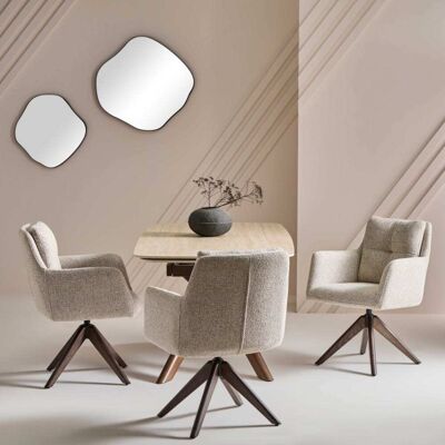 Signature Silla bridge con patas de madera maciza Signature Silla bridge con patas de madera maciza