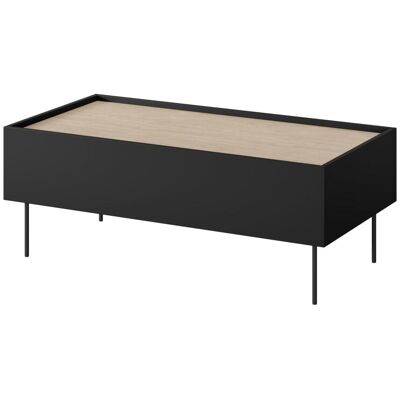 That's Write Mesa de centro 2 cajones con pie de metal 120x45 cm That's Write Mesa de centro 2 cajones con pie de metal 120x45 cm