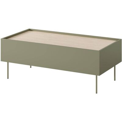 That's Write Mesa de centro 2 cajones con pie de metal 120x45 cm That's Write Mesa de centro 2 cajones con pie de metal 120x45 cm