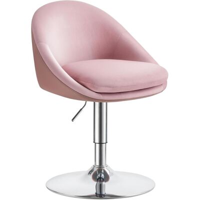 VASAGLE Silla de oficina giratoria de color rosa pastel y gris plata VASAGLE Silla de oficina giratoria de color rosa pastel y gris plata